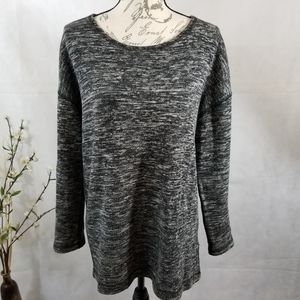 J. Crew  Black/Gray Top
